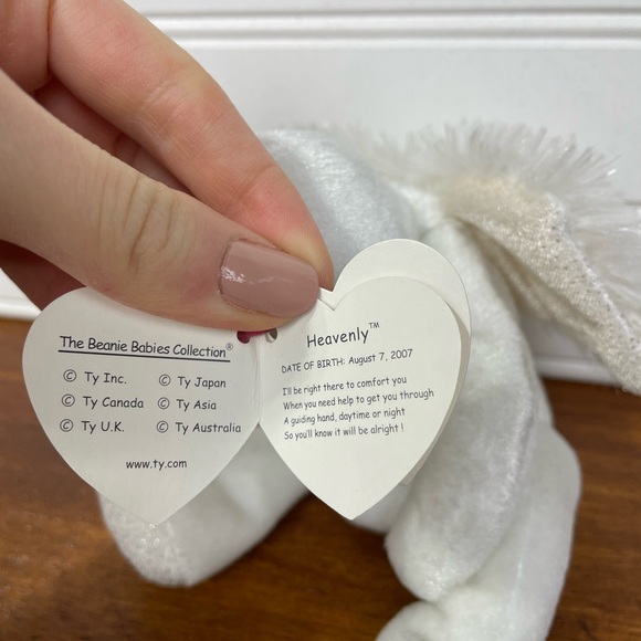 Ty White Bear with Angle Wings “Heavenly” - Picture 7 of 8